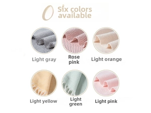 Detailed view of herringbone weave texture and soft fringe on macaron colored scarves