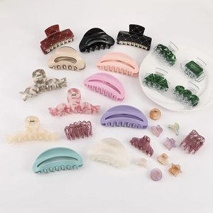 Elegant cellulose acetate butterfly hair claws in various colors for women's hairstyles