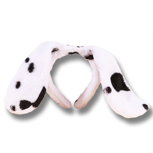 Plush dalmatian dog ears headband for stage performance and cosplay costumes