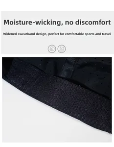 Macro detail of breathable mesh and widened sweatband of the summer quick-dry sports cap