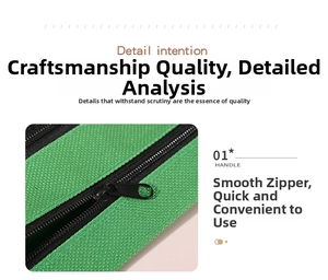 Detail of smooth black double zippers on durable green mesh stationery storage bag
