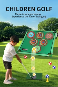 Kit de golf pour enfants avec panneau de cible à points et tapis de pratique sport