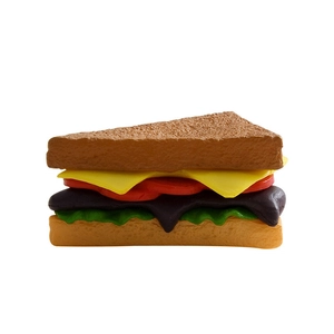 Funny realistic food sandwich hair clip for girls with colorful layers on white background