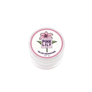 Pink Lily lash glue remover in a 5g jar for professional eyelash extension removal