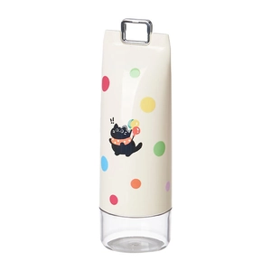 Étui de brosse à dents portable avec motif à pois et décor de chat mignon