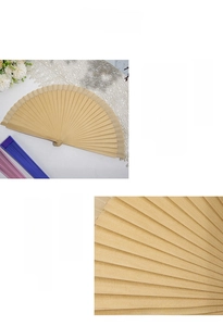 Detail of minimalist solid wood fan ribs made of Schima superba with smooth matte fabric