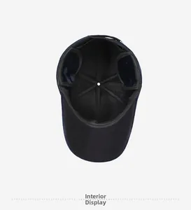 Interior view of winter baseball cap showing thick black fleece lining and ear protection