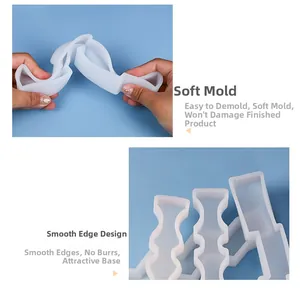 Close-up of flexible silicone mold showing smooth edges and easy demolding feature