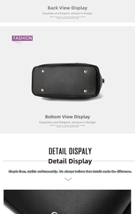 Detail of lychee pattern black leather bag base with four protective gold metal feet