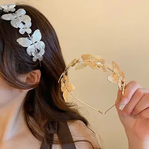 Butterfly Headband Elegant Metal Alloy Hair Band Fashion Hair Hoop Accessories For Women Wedding Party