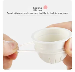 Elastic silicone seal gasket with ring handle for water bottle leak-proof protection