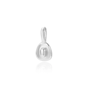 Pendentif chapeau de cowboy en argent poli pour la création de bijoux DIY