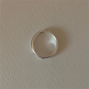 Anello nuvola in argento sterling 925 con fascia aperta regolabile e finitura lucida