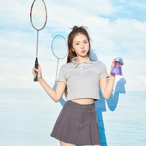 Mini cute sports water bottle with badminton handle rope and straw for outdoor fitness