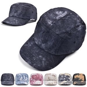 Chapeau De Camping Multi Panneaux Motif Marbré Tie Dye Tissu Respirant Séchage Rapide Casquette De Soleil Extérieur Unisexe