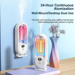 Smart automatic fragrance diffuser with digital display and wall-mounted dual mode design