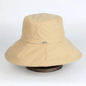 Wide Brim Bucket Hat Cotton Canvas Sun Protection Windproof Rope Adjustable Summer Travel Outdoor Korean Style Women