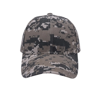 Outdoor tactical digital camouflage baseball cap in durable grey cotton for men