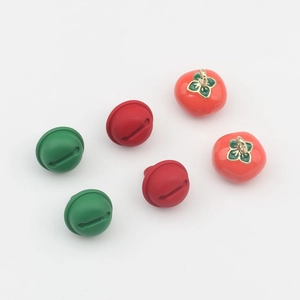 Mini-Legierungschmuckanhänger in Persimone-Form und bunte Glocken für DIY-Schmuckherstellung
