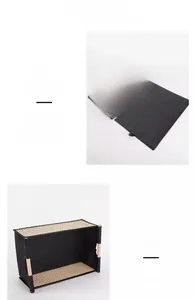 Foldable bamboo storage box showing the expanded and collapsed states on white background