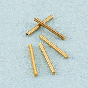 Polished stainless steel hollow cylindrical tube beads for DIY bracelet jewelry making