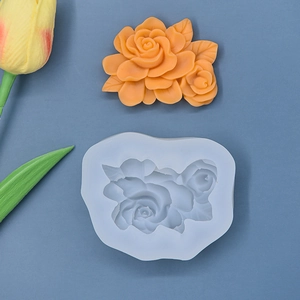 Lotus rose flower silicone mold for handmade soap, candles, and cake decoration