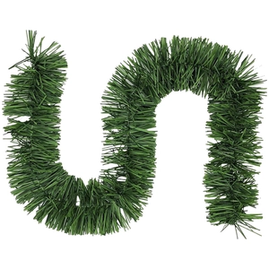 50ft green artificial Christmas pine garland for festive party and wedding decoration