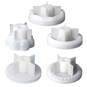 Set di 5 stampi in silicone per portacandele a spirale con basi decorative varie