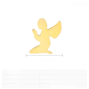 Detailed size and specs for 12x9mm gold stainless steel angel pendant charms