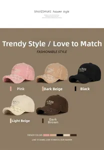 Detail of warm lamb wool baseball caps showing embroidery and star rhinestone brim details