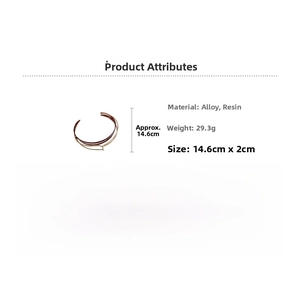 Detailed view of resin and gold alloy choker necklace featuring 14.6cm size and 29.3g weight
