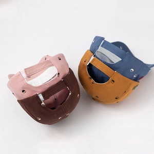 Kids vintage baseball cap in multiple colors featuring adjustable back strap closure