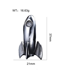 Detailed specs of punk rocket pendant showing weight 16.63g and size 37x21mm