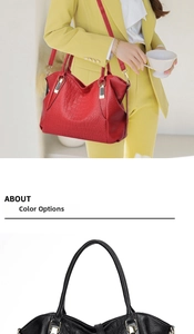 Detail of red and black leather handbags with lychee and crocodile texture and gold hardware