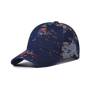Baseball Cap Abstract Marble Pattern Denim Texture Adjustable Sun Hat Outdoor Streetwear For Men Women