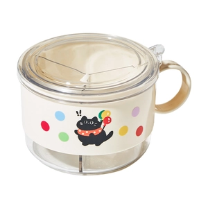 Airtable moisture-proof tiered seasoning storage box with cat graphic and spoon