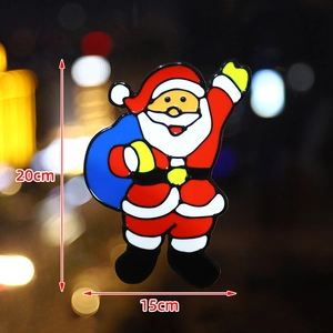 Sticker Père Noël pour décoration festive de fenêtre en verre mesurant 20cm par 15cm