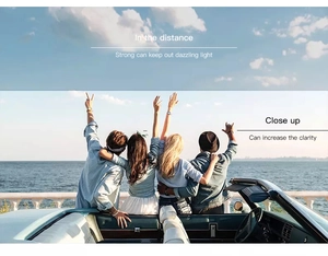 Outdoor lifestyle shot of anti-glare sunglasses for beach driving and clear vision
