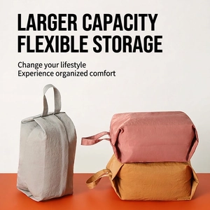 Portable Travel Storage Bag Waterproof Washed Cloth Handheld Large Opening Pouch For Underwear Toiletries Minimalist
