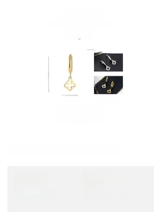 Detailed view of 14K gold-plated titanium earrings with cross pendant dimensions and weight