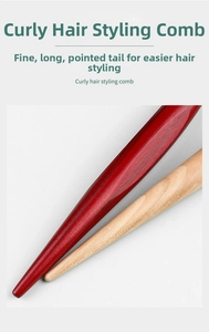 Dettaglio della coda a punta in legno per la divisione e lo styling professionale