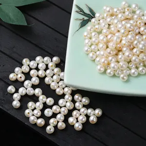 Natural 4-5mm freshwater pearls with pre-drilled holes for DIY jewelry making