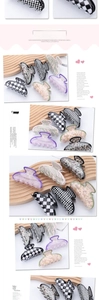 Détails de pinces à cheveux de 9cm en acétate avec motifs damier et marbre