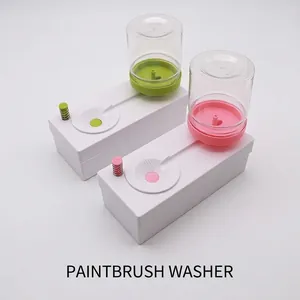 Automatic Paintbrush Cleaner Water Cycle Rinser Plastic Brush Washing Tool For Watercolor Acrylic Painting Artists Kids