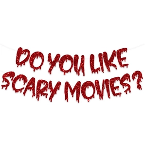 Halloween Banner Red Glitter Bloody Dripping Letter Garland Horror Movie Theme Party Decoration Indoor Wall Hanging