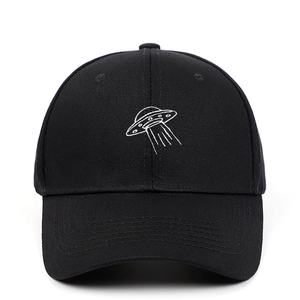 UFO Spaceship Embroidery Baseball Cap Cotton Twill Adjustable Sun Protection Outdoor Sports Casual Minimalist Hip Hop Hat