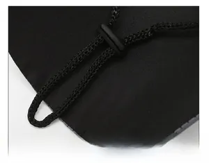 Close-up of black braided windproof strap with adjustable toggle for outdoor sun hats