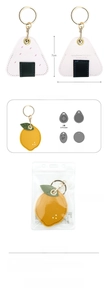 Detail showing various sizes and shapes of PU leather keychains for access cards