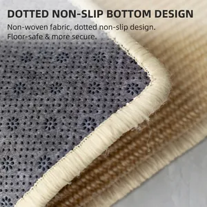 Natural sisal rug with light brown woven texture and anti-slip rubber backing
