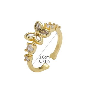 Detailansicht des verstellbaren Rings mit 1,8cm Innendurchmesser und Schmetterling